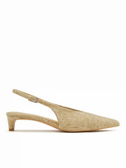POINTED TOE SLINGBACK KITTEN HEELS