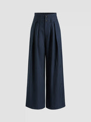 Double Waistband Pinstripe Trouser