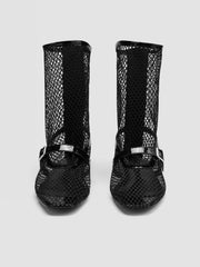 Botas de tobillo de malla con hebilla