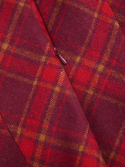 Cotton-blend Round Neckline Tartan Mini Dress With Belt