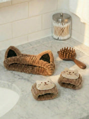 CAT SKINCARE HEADBAND & WRISTBAND SET