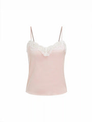 V-neck Lace Panel Cami Top