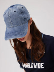 SOLID DENIM BASEBALL CAP