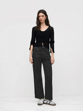 Denim Mid Rise Baggy Jeans