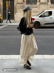Mid Rise Lace Patched Drawstring Cropped Bloomer Pants