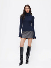 Knit Turtleneck Long Sleeve Top
