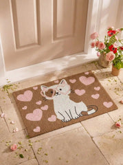 HEART & CAT PATTERN DOOR MAT