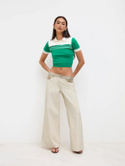 Cider Denim Low Rise Patchy Straight Leg Jeans