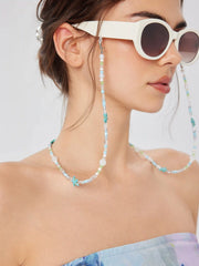 STARFISH & FAUX PEARL & COLORFUL BEAD GLASSES CHAIN
