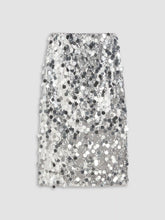Sequin Mid Waist Split Midi Skirt
