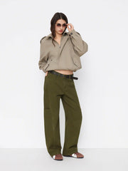 Cider Denim Low Rise Pocket Barrel-leg Jeans