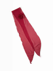 FLOWER DECOR POLKA DOT SILK SCARF