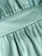 Solid Satin Cross Halter Jumpsuit