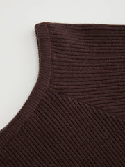 Knit Boat Neck Solid Bell Sleeve Top