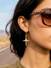 2 PAIRS MOON & STAR DROP EARRINGS SET