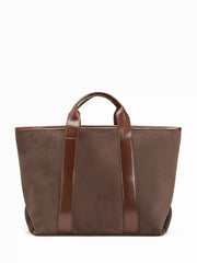FAUX SUEDE TOTE BAG