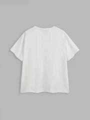 Cotton-blend Round Neckline Bird Graphic Tee Curve & Plus