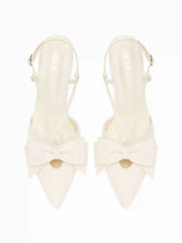 BOWKNOT SLINGBACK CHUNKY HEELS