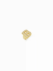 LETTER ZIRCON OPEN RING