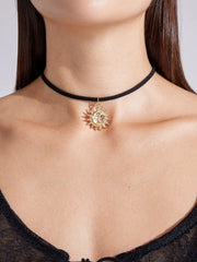 3pcs Whimsigoth Sun & Moon & Star Choker Necklace