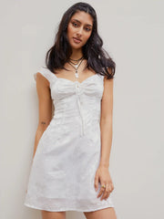 Floral Jacquard Mini Dress