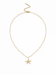 18K GOLD PLATED STAINLESS STEEL STARFISH NECKLACE
