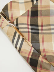 High Rise Tartan Zip Through Pocket Mini Skirt