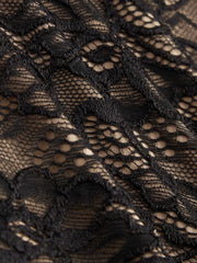 Lace V-neck Knotted Long Sleeve Top