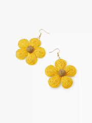 WOVEN FLORAL EARRINGS