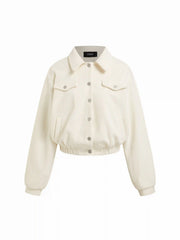 Corduroy Oversized Crop Jacket