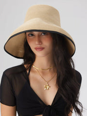 TWO-TONE WOVEN BUCKET HAT