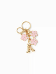 FLOWER & LETTER KEYCHAIN