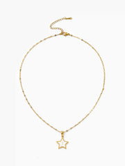 STAR & LETTER PENDANT NECKLACE