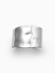 GEOMETRIC IRREGULAR WIDE BANGLE BRACELET