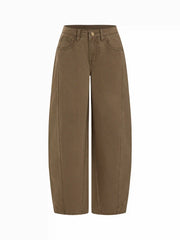 Cider Denim Low Rise Barrel-leg Jeans