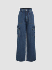 Alessia Solid Cargo Jeans