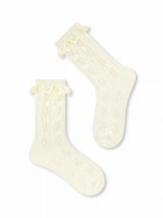 3 PAIRS LACE CREW SOCKS