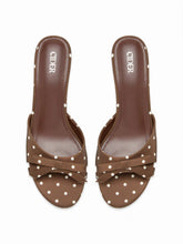 POLKA DOT & BOWKNOT MID HEEL SANDALS