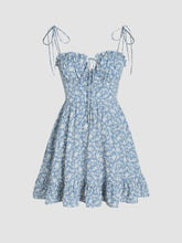 Ditsy Floral Tie Shoulder Mini Dress