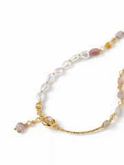 DOUBLE LAYER NATURAL STONE BEADED BRACELET