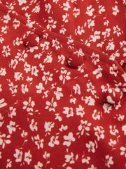 V-neck Ditsy Floral Knotted Midi Dress