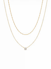 RHINESTONE LAYERED NECKLACE