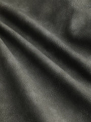 Faux Leather Mid Waist Zipper Straight Leg Trousers