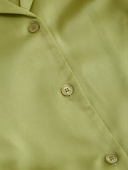 Satin Collar Knotted Top