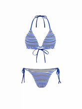 Solid Smocked Triangle Bikini Set