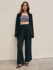 High Waisted Glitter Pull-On Pants