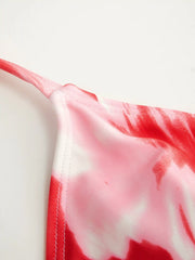 Halter Neckline Floral Tie Side Tankini Set Curve & Plus