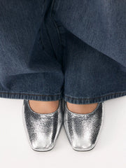 SQUARE TOE MARY JANE FLATS