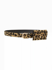 LEOPARD PRINT POCKET BUCKLE BELT