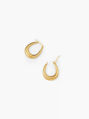 OVAL HOOP EARRINGS